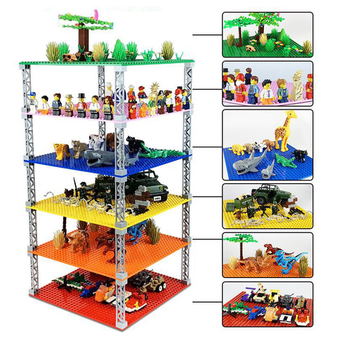 32*32 Dots Double-sided Stackable Base Plate Plastic Small Bricks Baseplate classic dimensions Building Blocks Construction Toys ► Photo 1/6
