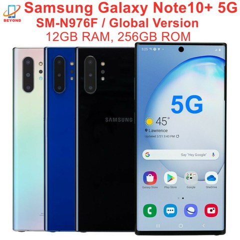 Samsung Galaxy Note10+ Note10 Plus 5G N976F Global Version 256GB ROM 12GB RAM Octa Core 6.8