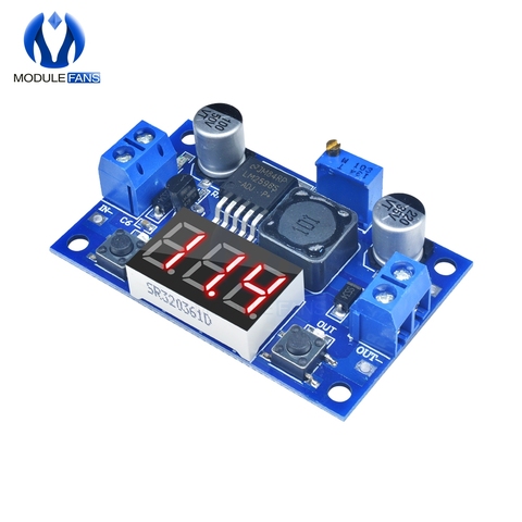 LM2596 LED Digital Voltmeter Display Buck Step Down Power Converter Module  Adjustable Board DC-DC 2A Short Circuit Protection ► Photo 1/6