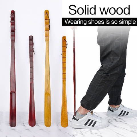 55cm 70cm Professional Wooden Shoe Horn Flexible Long Handle Shoehorn Useful Shoe Lifter Professional Shoe Spoon Home Tools ► Photo 1/5