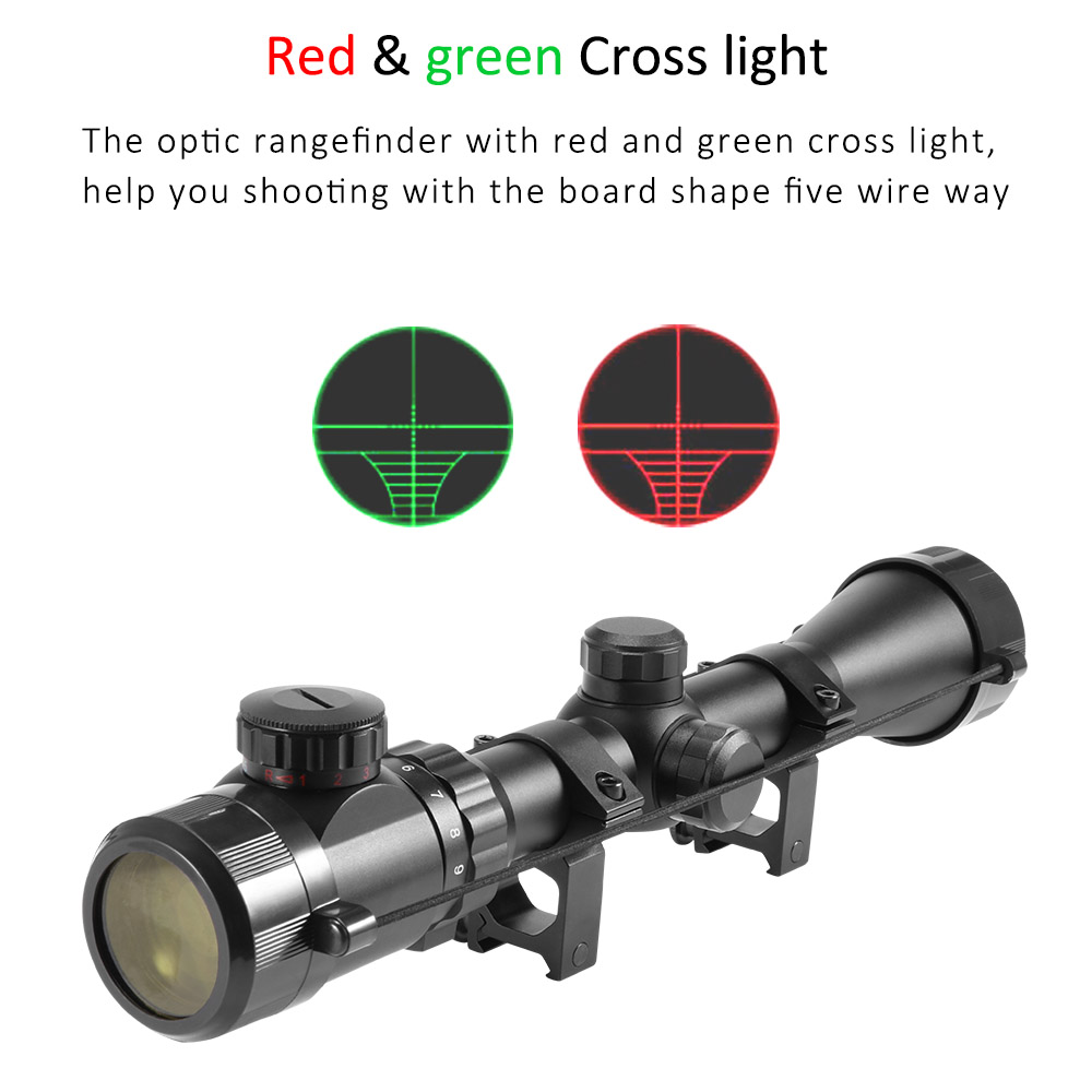 Adjustable Riflescope 3-9x40 Reticle Sight Optics Sniper Deer