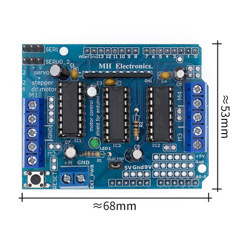 Motor-driven expansion board L293D motor control shield  Duemilanove, Mega 2560 and UNO ► Photo 1/6