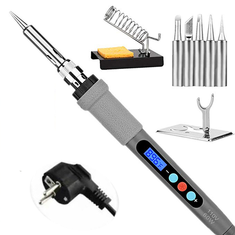 60 W / 220V LCD Digital Soldering Iron Solder Adjustable Internal Heating Digital Thermostatic Free Lead Control ► Photo 1/6