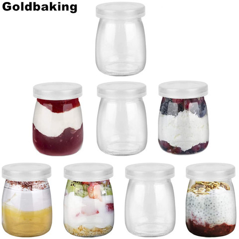 20 Pcs 4 oz Glass Jars with Lids - Yogurt Container - Yoghurt Jars