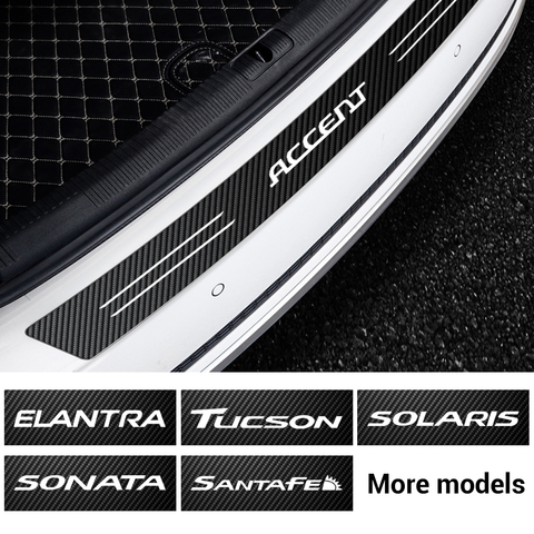 Car Rear Bumper Trunk Guard Sticker for Hyundai Accent Elantra Tucson Solaris Sonata Santafe Veloster Genesis Azera GDI i10 etc ► Photo 1/6