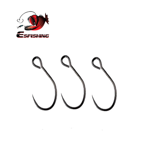 ESFISHING Worm Hook 20PCS High Carbon Steel Fishing Hooks No 2, 4, 6, 8 Jig Crank Big Bass Hook Lead Jig Head Crank ► Photo 1/6