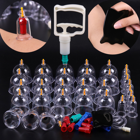 32PCS/ Set Vacuum Cupping Body Massager Plastic Vacuum Suction Therapy Cupping Set Home Sucker Magnetic Treatment Apparatus ► Photo 1/6