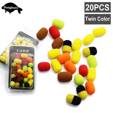 20PCS Carp Fishing Boilies Carp Bait Pop Up Beads Twin Color Foam Baits Floating Fishing Balls Fishing Method Feeder Tackle Tool ► Photo 1/6