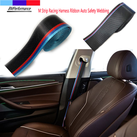 M Power Car Harness Safety Seat Belt Webbing Strip For Bmw F20 F21 F22 F45 F30 F31 F33 F36 F10 F11 F18 F06 F12 F13 F48 F49 X1 X2 ► Photo 1/6