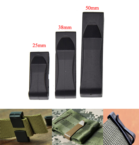 1'' 1.5'' 2'' strap outdoor belt end clip hike military backpack bag camp molle webbing buckle attach adjust keeper tactical ► Photo 1/1