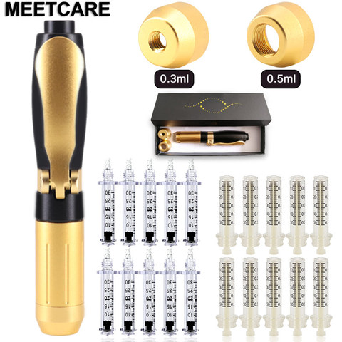 2 in1 Meso Injection Gun Hyaluron Pen 0.3ml&0.5ml Head Gold Hyaluronic Acid Pen Meso Gun Nebulizer Lip Injection Anti Wrinkle ► Photo 1/6