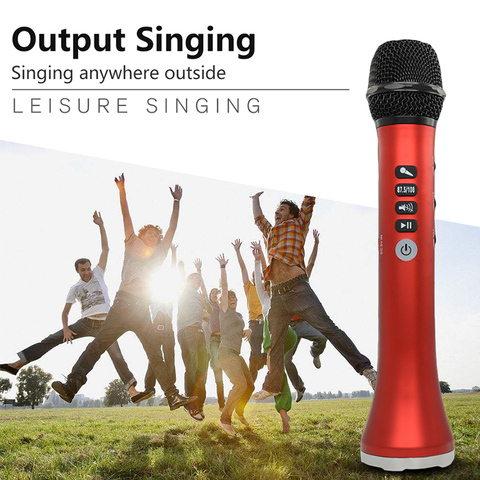 XIAOKOA L-698 Wireless Karaoke Microphone Bluetooth Speaker 2-in-1 Handheld Sing & Recording Portable KTV Player for iOS/Androi ► Photo 1/6