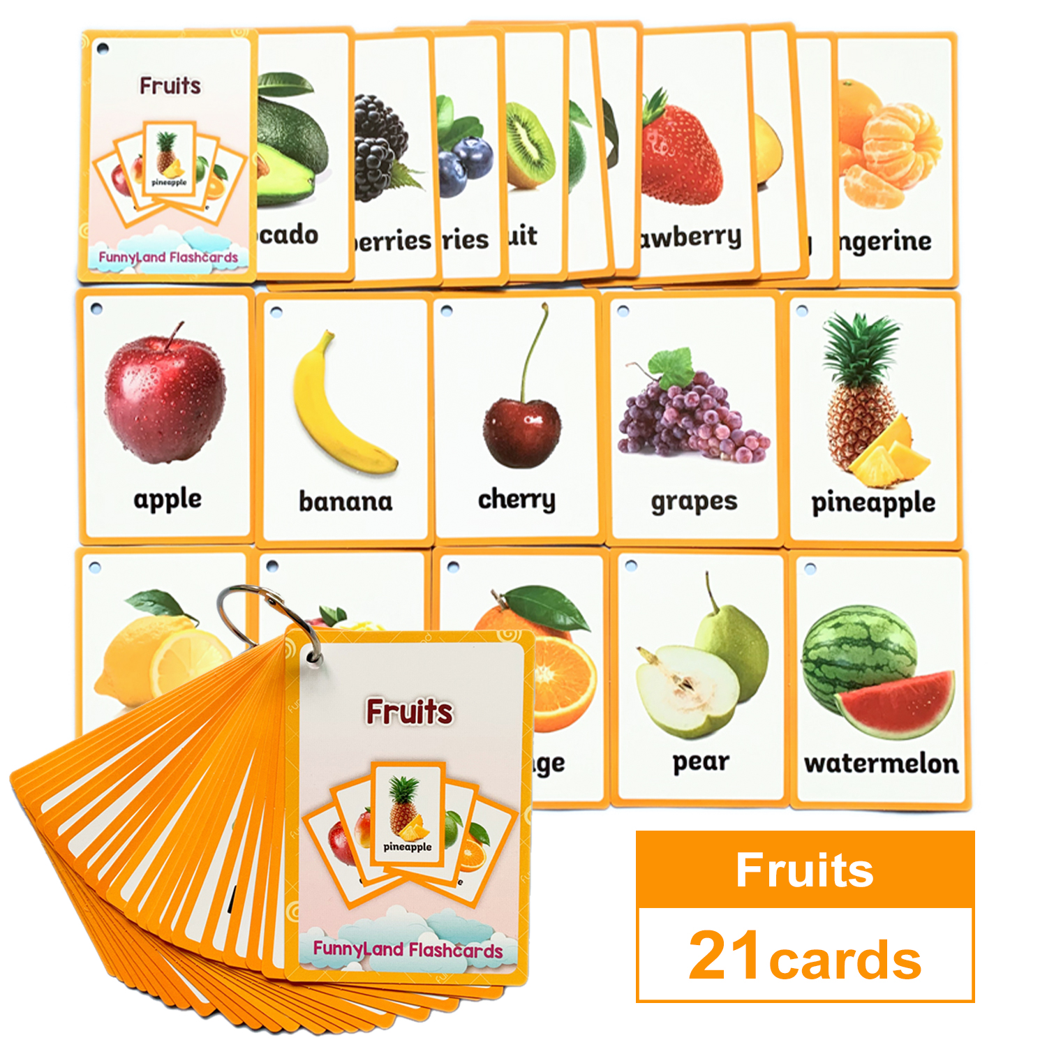 Kids Card's Educational,Vocabulary Building Game-Stationery 21cards. 