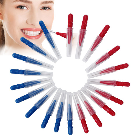 20 Pcs Soft Interdental Brush Dental Flosser Gum Massager Dental Care Interdental Brushes 0.7mm Tooth Pick Brush Teeth ► Photo 1/6