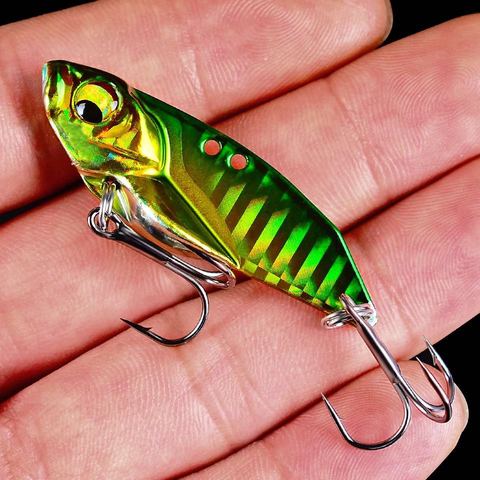 1pc Metal VIB Blade Lure 5g 7g 10g 15g 3D Eyes Pencil Spoon Spinner Balancer Fishing Lure Hard Bait Fishing Tackle with Hook ► Photo 1/6