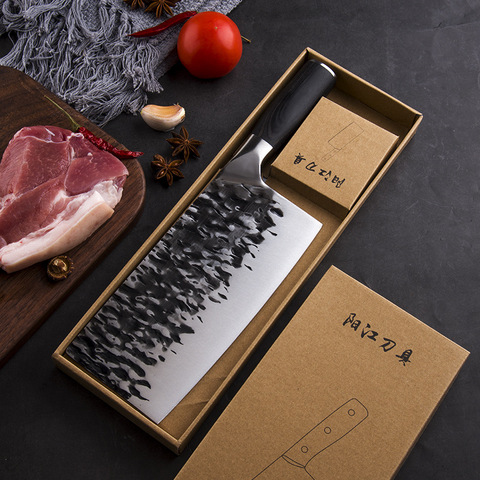 Chinese Forged Knife Butcher Kitchen Knives Tool Handmade Non-stick Chopping Slicing Chef Knives Cleaver Knife Wood Handle Gift ► Photo 1/6