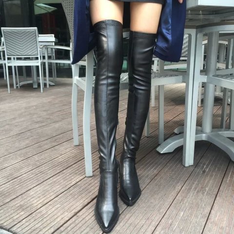 New Shoes Women Boots Black Over the Knee Boots Sexy Female Autumn Winter lady Thigh High Boots sdc890 ► Photo 1/5