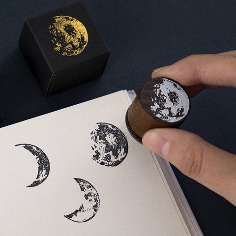 Vintage Moon series wood stamp DIY craft wooden rubber stamps for scrapbooking stationery scrapbooking standard stamp ► Photo 1/6