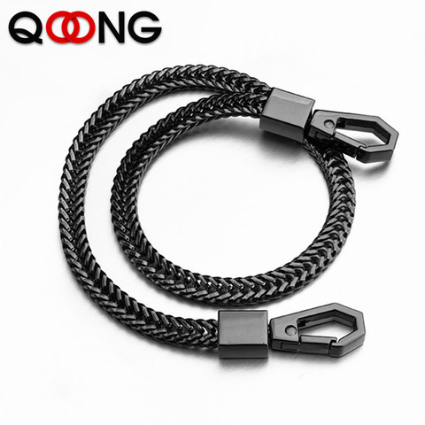 41cm Long Metal Wallet Belt Chain Rock Punk Trousers Hipster Pant Jean Keychain Black Ring Clip Keyring Men's Hip Hop Jewelry ► Photo 1/6