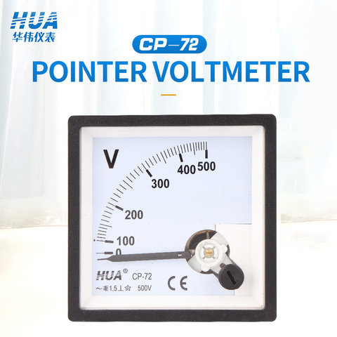 CP-72 AC Anlog Voltmeter 5V10V15V20V30V40V50V100V150V200V250V300V400V450V500V voltage panel meter.Factory direct sales. ► Photo 1/6