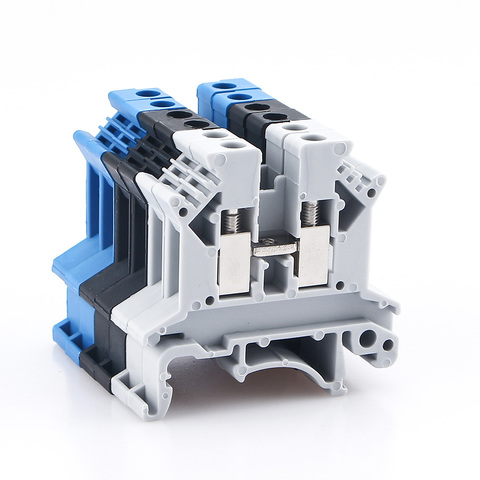 Din Rail Terminal Block UK-2.5B Wire Electrical Conductor Universal Connector Screw Connection Terminal Strip Block UK2.5 10Pcs ► Photo 1/6