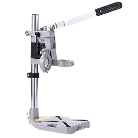 Double hole bracket Workstation Drill Press Stand Adjustable Desktop Drill Stand Multifunction Aluminum Base Repair Tool ► Photo 1/6