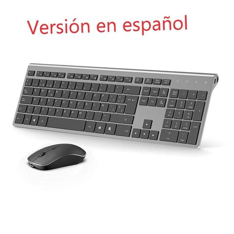 Spanish version of the wireless keyboard and mouse set for PC, MAC laptops, smart TVs, keyboards designed for Spanish customers ► Photo 1/6