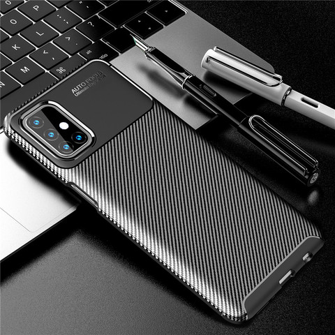 Carbon Fiber Case For Samsung Galaxy M31S Case M01 M21 M31 M30S Soft Protective Back Phone Bumper For Samsung Galaxy M31S Funda ► Photo 1/6