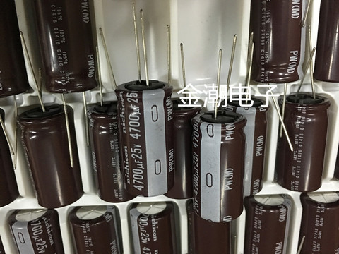 10PCS NEW NICHICON PW 25V4700UF 18X35MM electrolytic capacitor 25V 4700UF High frequency long life 4700uF/25V ► Photo 1/1