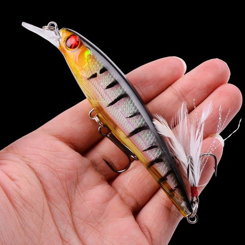 1PCS Laser Minnow Fishing Lure 11CM 13G pesca hooks fish wobbler tackle crankbait artificial japan hard bait swimbait ► Photo 1/6