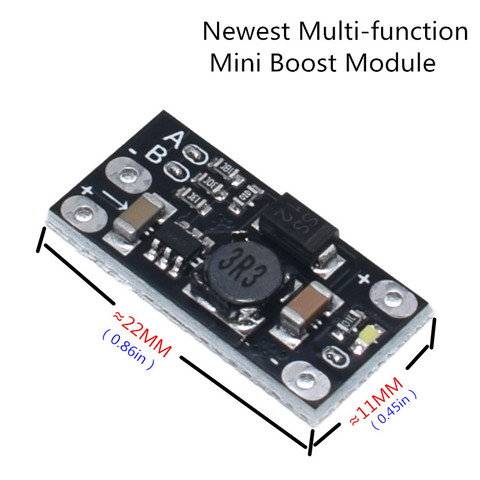 1pcs Newest Multi-function Mini Boost Module Step Up Board 5V/8V/9V/12V 1.5A LED Indicator Diy Electronic Voltage Module ► Photo 1/5