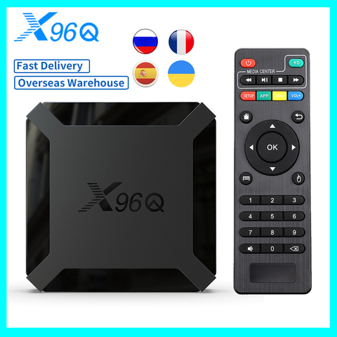 X96Q Android 10.0 TV Box Allwinner H313 2GB 16GB 2.4GHz WiFi 4K Media Player Google Gaming 3D Video Smart Set top Box pk h96max ► Photo 1/6