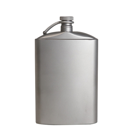 Titanium Flask Wine Hip Flagon with Screw Cap Clip Ultralight Hydration Flat Bottle with Ti Funnel for Outdoor Hiking ► Photo 1/6