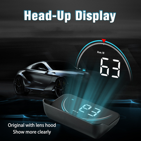 WIIYII New M8 Head-Up Display LED Display HUD OBD II Car Speed Alarm Car Electronics  Projector Speedometer Windshield 2022 DFDF ► Photo 1/6