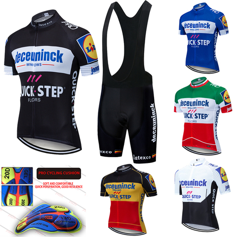 2022 Pro Team Quick Step Cycling Jersey 20D Bib Set Bike Clothing Ropa Ciclism Bicycle Wear Clothes Mens Short Maillot Culotte ► Photo 1/6