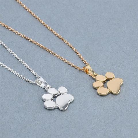 1pc Paw Shape Necklace Dog Cat Necklace For Women Jewelry Accessories Animal Paw Pet Choker Pendant Footprints Girls Gift ► Photo 1/6