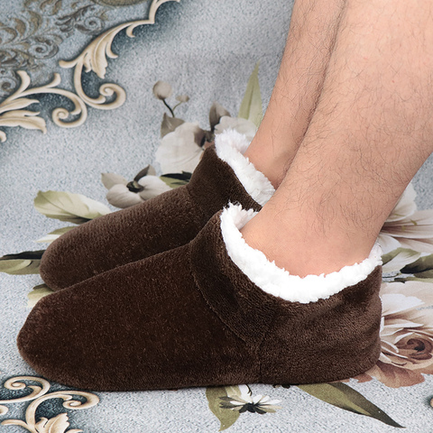 Slippers men Home Indoor Slippers Warm Plush with Fur Winter Home Slippers for Men Suede Soft Sole Casual House Shoes 2022 New ► Photo 1/6