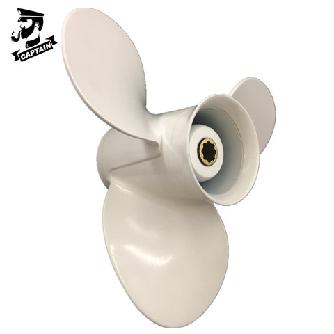 Captain Propeller 9 1/4x 10 63V-45952-10-EL Fit Yamaha Outboard Engines 9.9 HP F9.9 15HP F15C F15 F20 Aluminum 8 Tooth Spline RH ► Photo 1/5