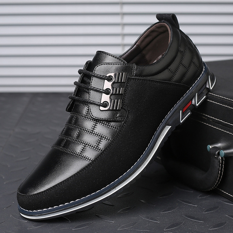 High Quality Big Size Casual Shoes Men Fashion Business Men Casual Shoes Hot Sale Spring Breathable Casual Men Shoes Black ► Photo 1/6