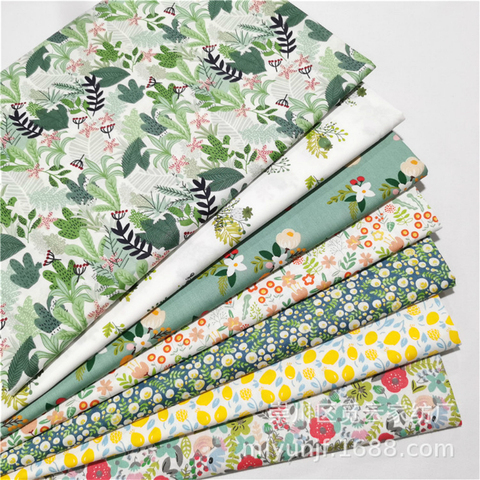 160x50cm Green Floral Cactus Twill Cotton Handmade Sewing Fabric Garment Material Photo Props Cloth ► Photo 1/6