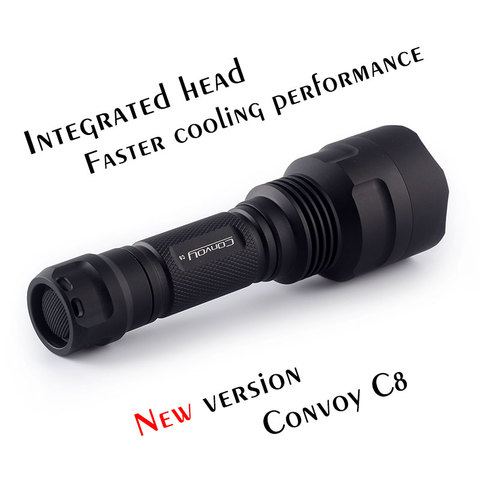 LED Flashlight Convoy C8 with Cree XML2 Lanterna LED 18650 Flash Light Black Tactical Torch Camp Lamp Lantern Bicycle Latarka ► Photo 1/6