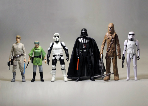 Lot of 6 SW Luke Leia Vader First Order Trooper 3.75