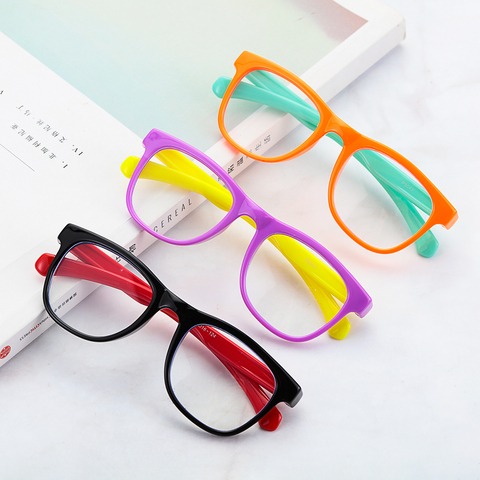 1 PC New Children Ellipse PC Frame Eyeglasses Kids Anti Blue Light Glasses Clear Transparent  Computer Blocking Spectacles ► Photo 1/6