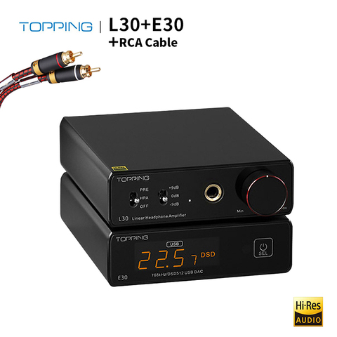 TOPPING L30+ TOPPING E30 DAC L30 Headphone Amplifier 110v 220v Amp and E30 Decoder ► Photo 1/6