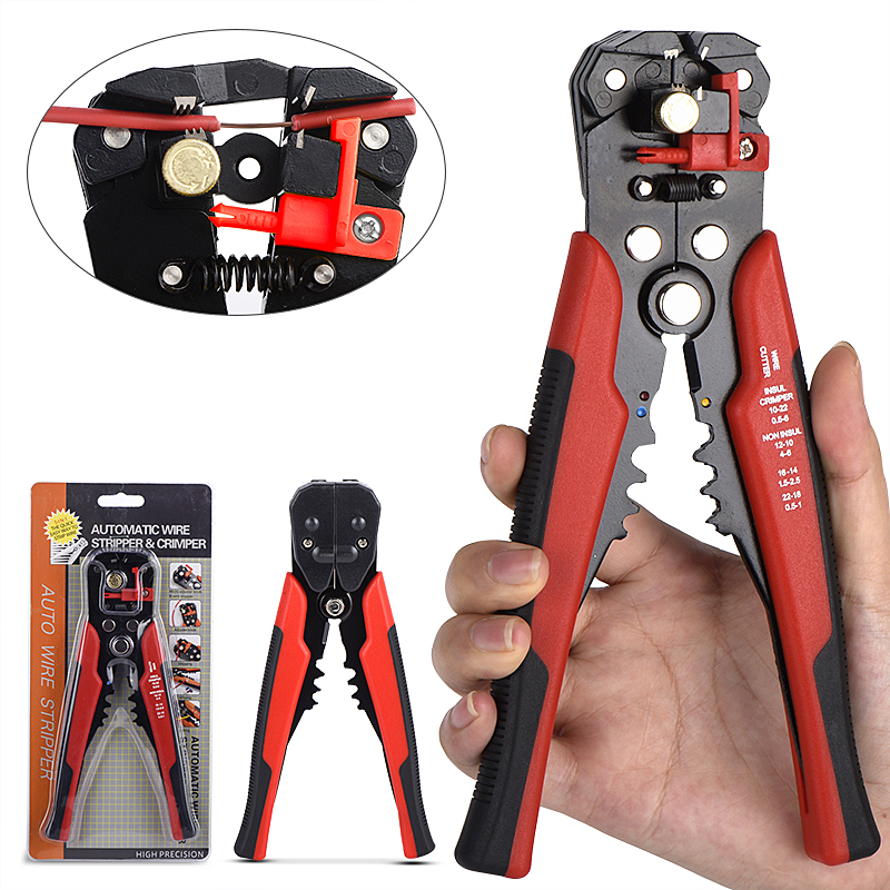 Automatic Wire Cutter Stripper Pliers Electrical Cable Crimper Terminal RED 2021