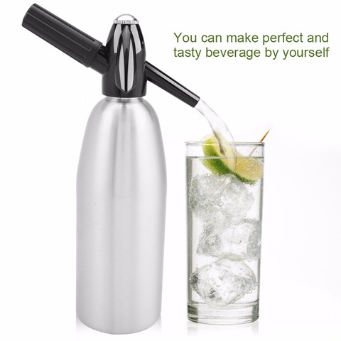 1L Portable Soda Maker Cold Drink Carbonated Bubble Water Machine DIY Cocktail CO2 Soda Siphon Maker ► Photo 1/6