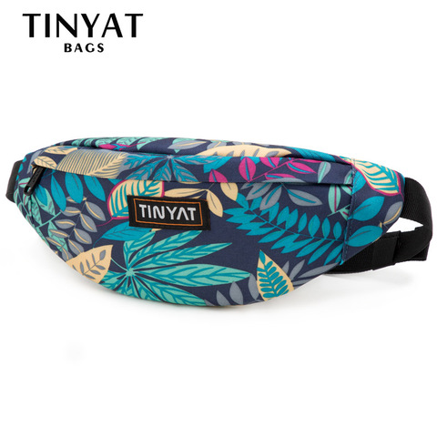 TINYAT New Men Belt Bag Maple Leaf Printing Banana Waist Bag Fanny Pack Women Men Outdoor Sports Bum Hip Bag Mobile Phone Pocket ► Photo 1/6