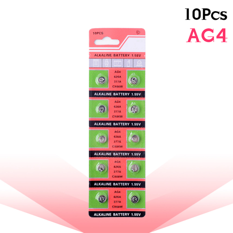 Buy Online 10 Pcs Pack Ag4 Lr626 377 Button Batteries Sr626 177 Cell Coin Alkaline Battery 1 55v 626a 377a Cx66w For Watch Toys Remote Alitools