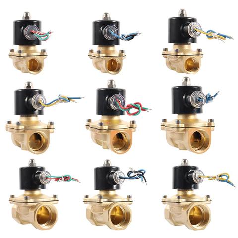 2W Series Normally Closed Electric Solenoid Valve 1/4''3/8'' 1/2'' 3/4'' 1'' 1.2'' Female Thread DC12V/24V AC220V Magnetic Valve ► Photo 1/1