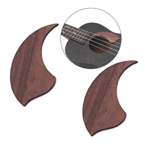 2Pcs Rosewood Shield Wooden Pick Guards Ukulele Pickguard Teardrop Musical Instrument Accessories ► Photo 1/6